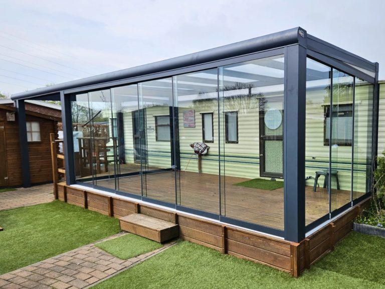 Vrijstaande aluminium veranda